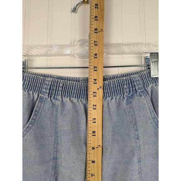 Briggs Petite Womens Jeans Light Blue Denim Balloon Pull On High Rise Retro 12P - Picture 10 of 10